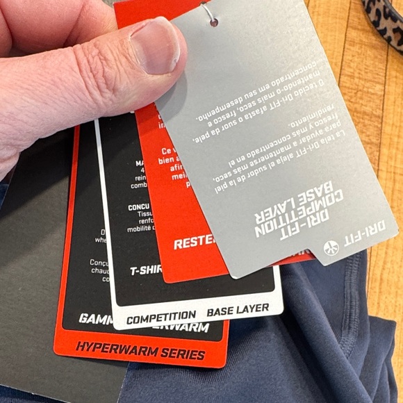 Nike Pro Blue Leggings with Yellow and Blue Waistband - Picture 7 of 7